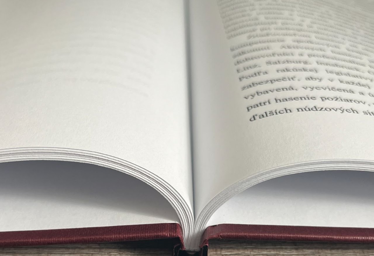 Detail vnútornej tlače a väzby diplomovej práce